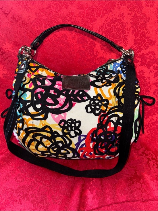 Coach Handbags - Coach 15593 Poppy Graffiti Blossom Groovy Hobo Shoulder Bag